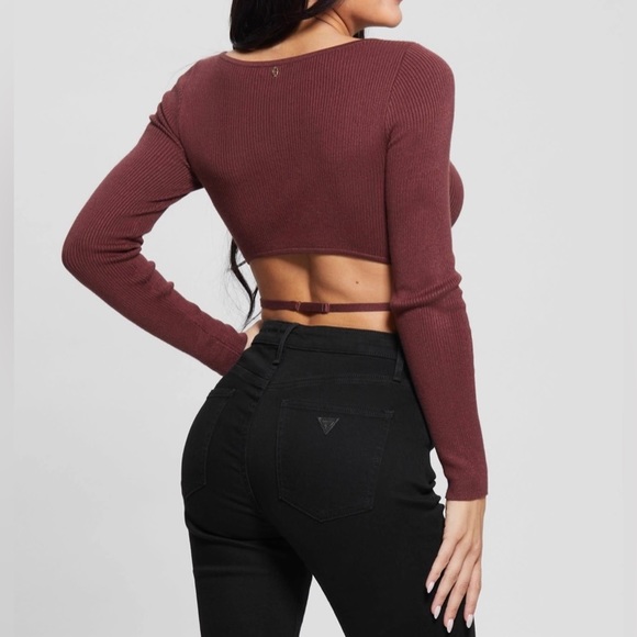 Guess Ribbed Bodysuit NWT Semi Backless - Picture 1 of 8